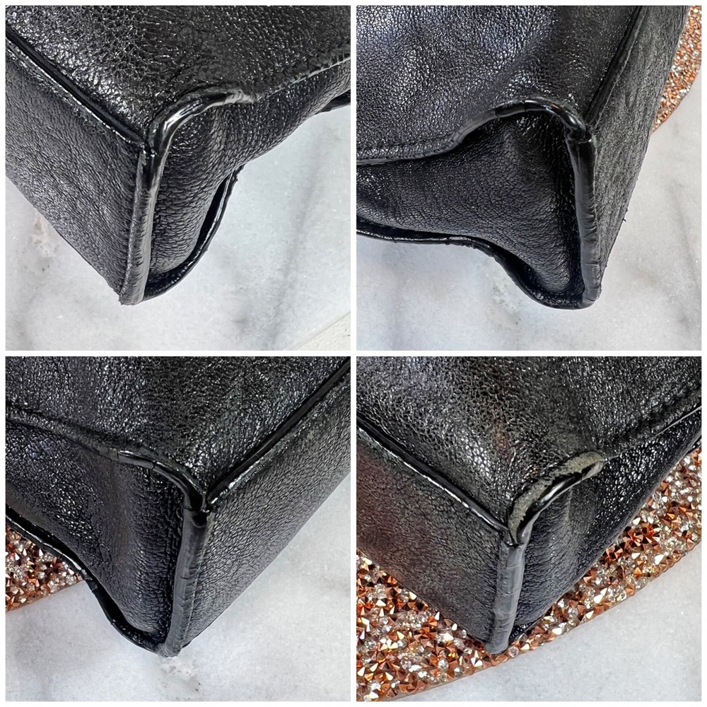 Alexander McQueen Mini Black Leather Mantra Clutch - Picture 7 of 10